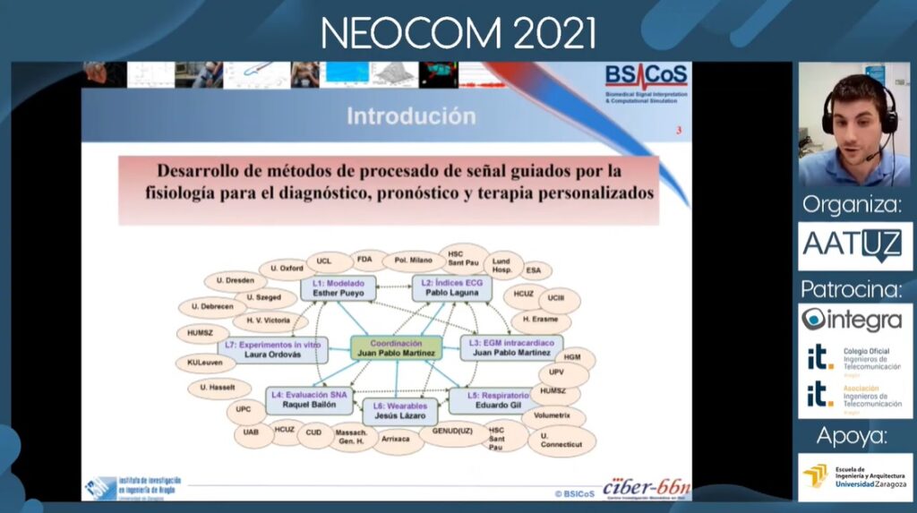 At the NeoCom 2021 Conference, talking about biomedical signal processing