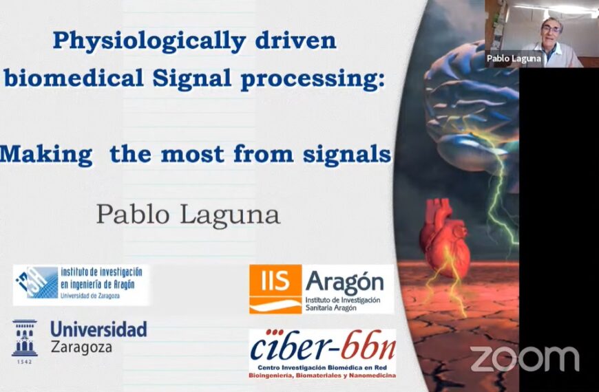 Pablo Laguna talking about Physiologically driven biomedical signal processing at the Autonomous University of San Luis Potosí